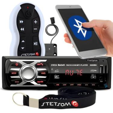 Imagem de Som Automotivo Rádio para Carro Pendrive USB Bluetooth Leitor Cartão S