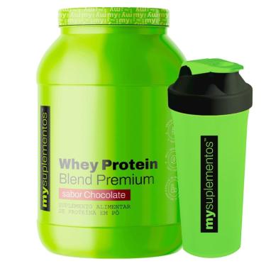 Imagem de Kit Whey Protein Blend Premium 900g e Coqueteleira – My Suplementos-Unissex