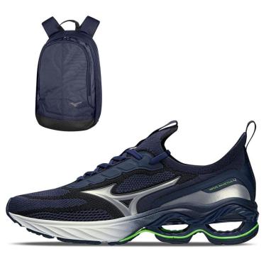 Imagem de Kit 1 Tênis Mizuno Wave Invictus 4 e 1 Mochila Fun New-Masculino