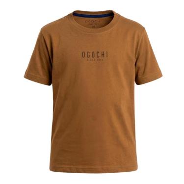 Imagem de Camiseta Ogochi Infantil Marrom Concept Slim 02/08-Masculino