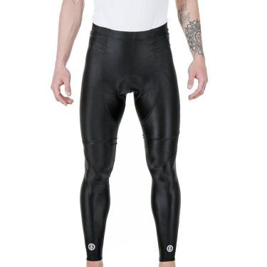 Imagem de Calça ciclismo masculina ERT Elite lisa com forro em gel-Masculino