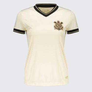 Imagem de Camisa Corinthians Logo Dry Feminina Off White, G