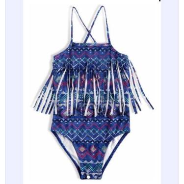 Imagem de Maiô Biquini Roupa De Praia Infantil Tip Top-envio Rápido, 10 anos, Az