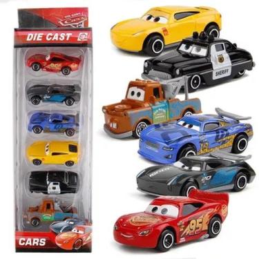 Imagem de Kit Carrinhos Die Cast Mc Queen Cars Carros 6 Pçs Miniatura - disney