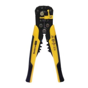 Imagem de Alicate de Crimpar V-318 para Fios de 0,2 a 6mm Preto e Amarelo com Ca