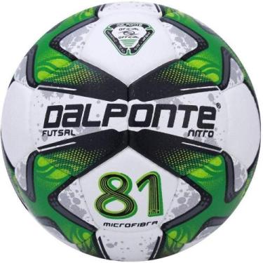 Imagem de Bola de Futsal 81 Nitro Microfibra Costurada à Mão Verde-Branco Dalpon