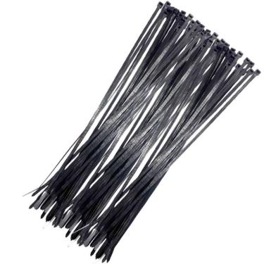 Imagem de Abraçadeira de Nylon Dutoplast 401059PR.50 para Fios e Cabos 300X4,8mm Preta Cartela com 50 Peças