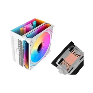 Imagem de Cooler De Ar ARGB PWM De 12cm Para CPU Com 4 Ou 6 Tubos De Calor Para 