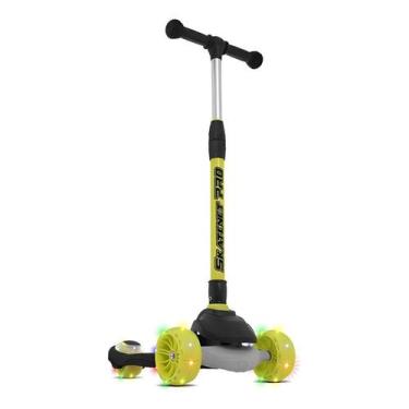 Imagem de Patinete Skatenet Infantil 3 Rodas Dobrável Pro Bandeirante Preto Com 