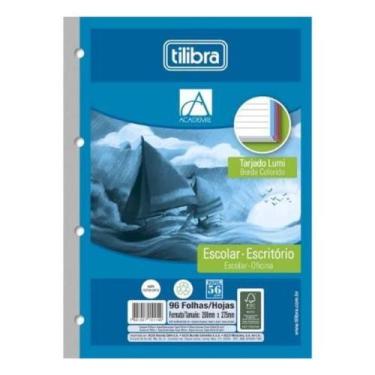Imagem de Bloco Fichario Tiliflex Tilibra Tarjado Academie 96Fls Pct C/10