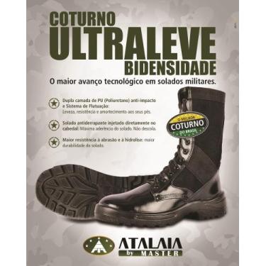 Imagem de Coturno Atalaia Bidensidade Ultraleve Original Sem Zíper, Preto, 38