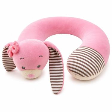 Imagem de Travesseiro Protetor de Pescoço Baby Macio e Anatômico 25cm Rosa Bene Casa