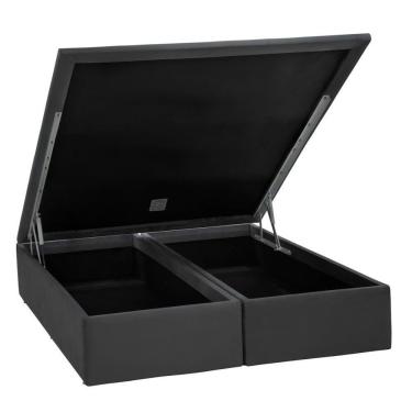 Imagem de Base Baú Physical Camurça Cinza Queen (158x198x39) - Ortobom