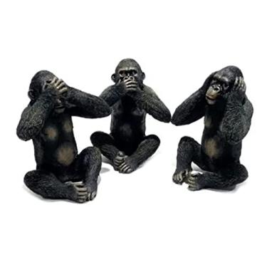 Imagem de Conjunto De Estátuas de Macacos Sabios 01601