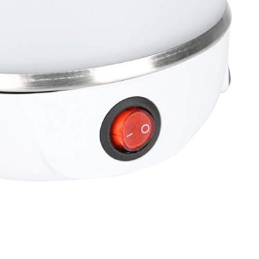 Imagem de Caldeira de água dobrável, Chaleira de silicone alimentício para escritório doméstico para plugue dos EUA 110V (branco, tipo bandeira britânica)