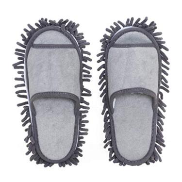 Imagem de 1 Par Chinelos Meias De Esfregão Calçado Antiderrapante Sapatos De Esfregão Sapatos Internos Limpador De Uso Geral Esfregões Para Limpeza De Chão Polivalente Cara Algodão Solas