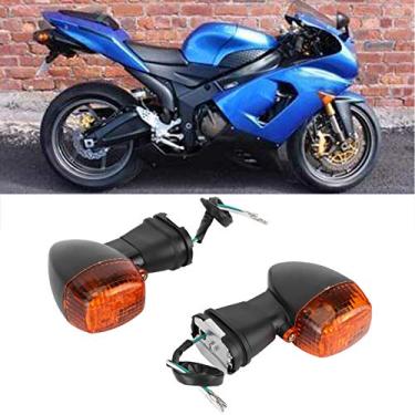 Imagem de Indicadores de motocicleta, pisca de motocicleta, 2 peças de seta de motocicleta luz amarela apto para Zx900 Zx-9r