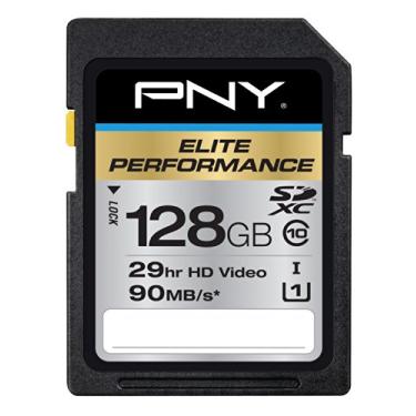 Imagem de PNY Elite Performance 128 GB SDXC de alta velocidade Classe 10 UHS-I, U3 cartão flash de até 95 MB/s - P-SDX128U1H-GE