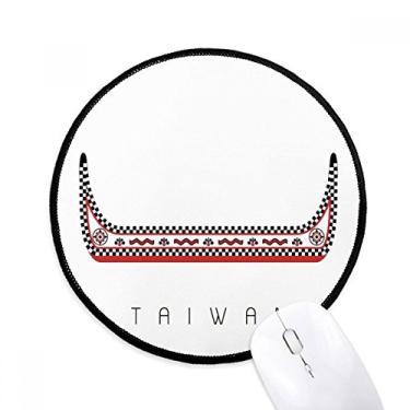 Imagem de DIYthinker Taiwan Viagem Dragão Barco China Mouse Pad Desktop Escritório Tapete Redondo para Computador