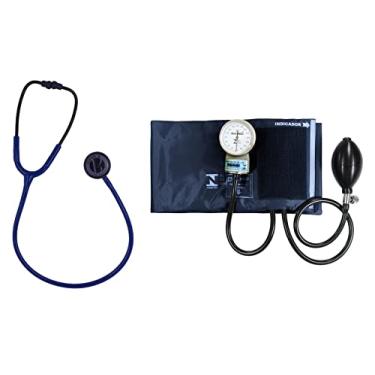 Imagem de Estetoscópio Bic Azul Black + Esfigmomanômetro P.a Med