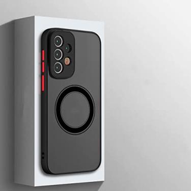 Imagem de Para capa de carga magnética sem fio para Samsung Galaxy S23 S22 S21 Ultra Plus 5G Armor Matte Capa traseira à prova de choque, preto, para Galaxy S21