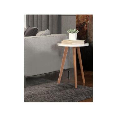 Imagem de Mesa De Cabeceira Redonda 59Cm De Altura Pés Palito