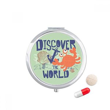 Imagem de Discover World Caixa de comprimidos de organismo marinho de caranguejo dispensador de remédios