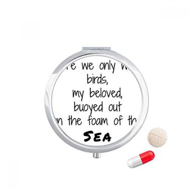 Imagem de Poetry were We Only White Birds, porta-comprimidos, caixa de armazenamento de remédios