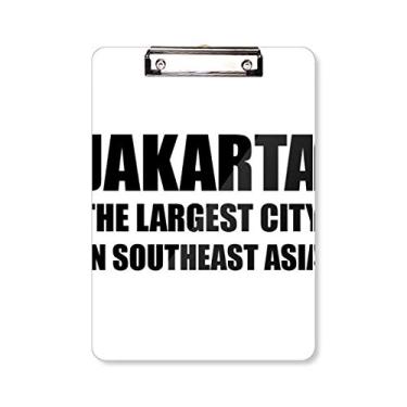 Imagem de Jakarta Maior Cidade, Sudeste da Ásia, Prancheta de Prancheta para Escrita A4