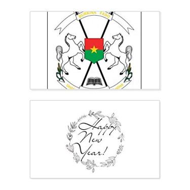Imagem de Ouagadougou Burkina Faso Emblema Nacional de Ano Novo Cartão de felicitações Mensagem Abençoada Presente