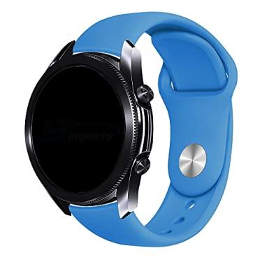 Imagem de Pulseira 22mm Sport Lisa LTimports compativel com Galaxy Watch 3 45mm - Galaxy Watch 46mm Sm-R800 - Gear S3 Frontier - GTR 4/3/2 - Bip 5 (Azul BB)