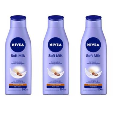 Imagem de Kit C/03 Nivea Body Soft Milk Loção Hidratante 200ml