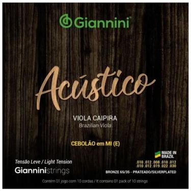 Imagem de Encordoamento Viola Giannini Gesval Bronze 65/35 Prateado Cebolao Em E