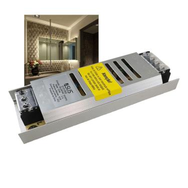 Imagem de Fonte Chaveada Slim Driver 12V 5A Perfil Fita de Led Camera CFTV Bivolt Segurança Circuito Interno Iluminaçao