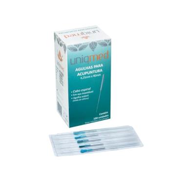 Imagem de AGULHA PARA ACUPUNTURA 100UN 0,25X40MM UNIQMED TAMANHO:0,25X40MM