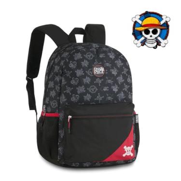 Imagem de Mochila De Costas Escolar Oficial One Piece Estampada Preta - Clio Style
