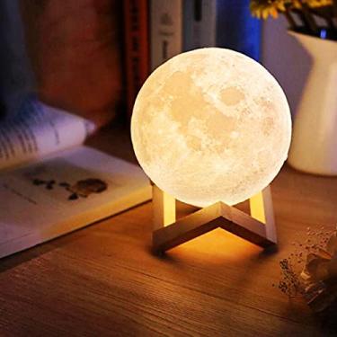 Imagem de Interpontes Luminária Lua Cheia 12cm 3D Decoração para Quarto/Sala
