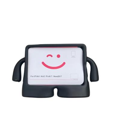 Imagem de Capa Infantil Borracha Compatível Para iPad 5ª 6ª 9.7'' A1822 A1823 A1893 A1954 2017-2018-PRETO,Contra Choques, Sujeira, Arranhões e Pequenas Batida,EVA, Emborrachada, Leve