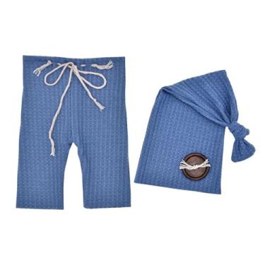 Imagem de Roupa Fotográfica de Recém-nascido de crochê Macio e Respirável Com Adereços de Botão de Madeira, Ideal para Bebês