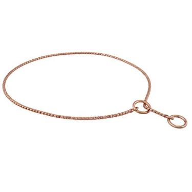 Imagem de Alvalley Coleira de exposição de cachorro com corrente de metal – coleira deslizante para animais de estimação – coleira de corrente de cobra de latão fino – ajustável para cães de brinquedo,