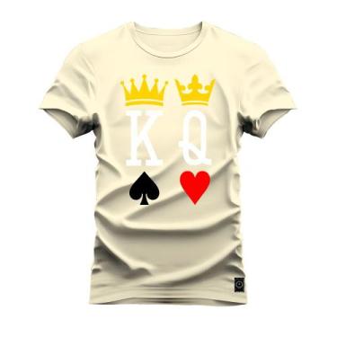 Imagem de Camiseta Plus Size T-Shirt Algodão Premium 30.1 Rei Rainha - Nexstar