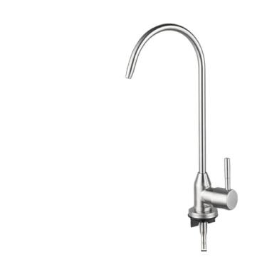 Imagem de Torneira de cozinha de 1/4 ", torneira purificadora de água de aço inoxidável, pia de água fria única, torneira com filtro, a11226n