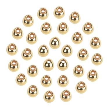 Imagem de MUUNN 100 peças de contas de tungstênio para amarrar mosca, tungstênio (bola de cabeça da Nymph para amarrar moscas 5 cores (ouro, 2,3 mm) (3/32 pol.)