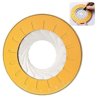 Imagem de Ferramenta geométrica para desenho, máquina de desenho circular ajustável giratória, ferramenta de estêncil de círculo de aço inoxidável e liga de alumínio, régua de medição e desenho para círculos