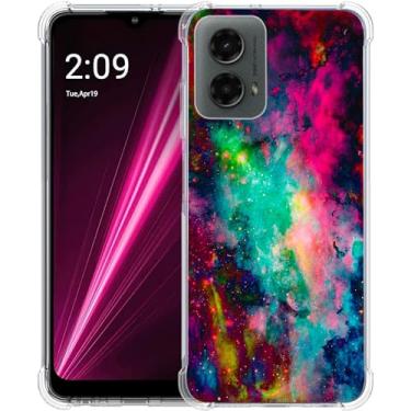 Imagem de Beaucov Capa para Motorola Moto G 5G 2024, proteção contra quedas de céu colorido universo à prova de choque capa protetora de corpo inteiro resistente a arranhões para Motorola Moto G 5G 2024/Moto G