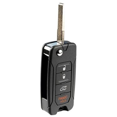 Imagem de Controle remoto de chave EUA 4btn Flip para Jeep Renegade 2015-2018, Fiat 500X 2016-2019 (2ADFTFI5AM433TX, 65YK41LXHAA)