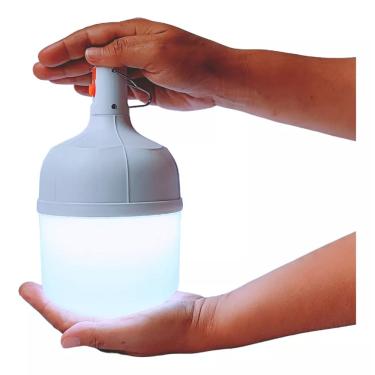 Imagem de Luminária de Emergência Recarregável 48w Lampada Bulbo Led à Prova D`água