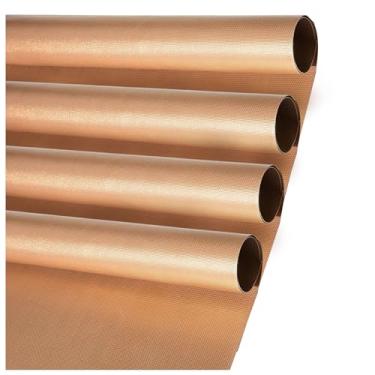 Imagem de Forever Young & Co. Pacote com 4 protetores de chão de forno grande de cobre antiaderente, tapetes de grelhar, tapetes de cozimento reutilizáveis, tapete de churrasqueira resistente de gás elétrico,