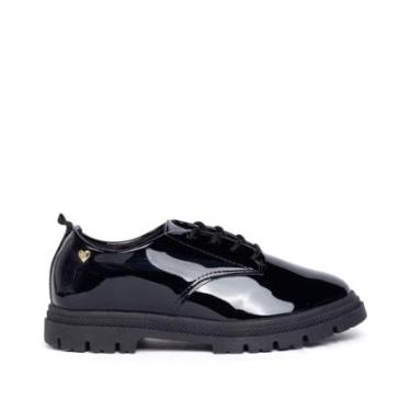 Imagem de Sapato Oxford Infantil Molekinha Tratorado Verniz Preto-Feminino