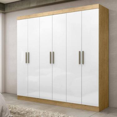 Imagem de Guarda Roupa Casal 6 Portas 2 Gavetas MDF Genebra Maxel